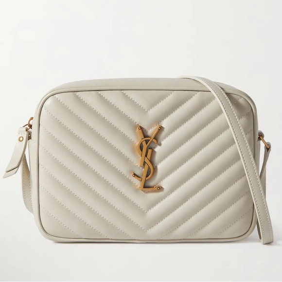 Saint Laurent Handbags - Saint Laurent Ivory Quilted Crossbody Bag